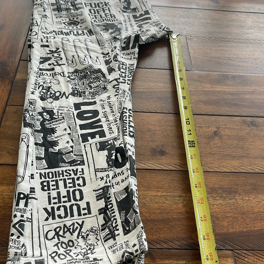 Vintage Super Lovers drop crotch 30 newspaper gothic pop punk rock streetwear - Picture 16 of 17